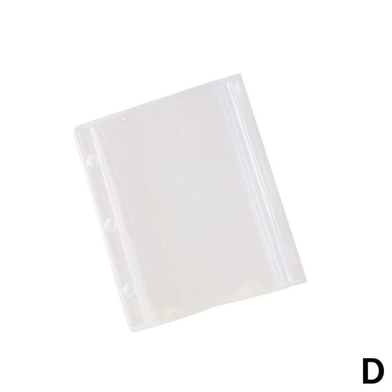 Mini 3 Gat Notebook Losbladige Bindmiddel Planner Boek Dagboek Transparante Pvc Cover: D