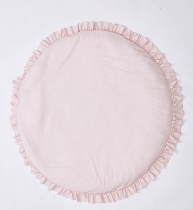 Manta de bebé redonda para niños alfombra de juego Cobertor para niñas alfombra de juego para niños alfombra de suelo esteras decoración de habitación para Niños Accesorios de fotografía: Rosa