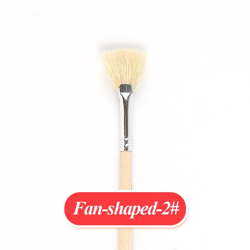 Skyists 2-20 # Waaiervormige Kwast Kwast Tekening Wit Varken Haren Professionele Olie Acryl Schilderen Borstel set Schilderen: 2