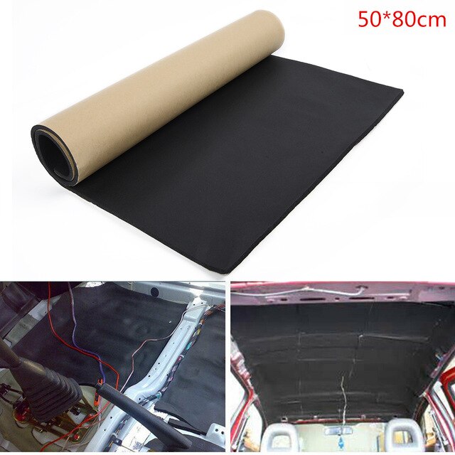 Car Firewall Heat Sound Deadener Insulation Mat Noise Sound Insulation Cotton Acoustic Dampening Foam Proofing Pad 50*200CM: 80X50X0.5cm