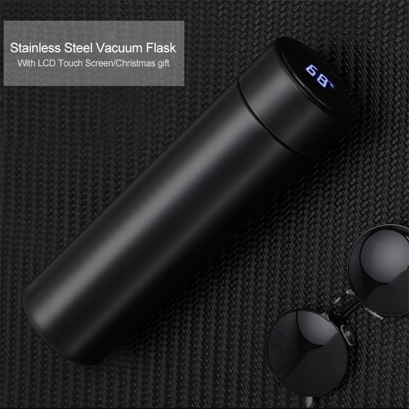 Mode Smart Mok Temperatuur Display Rvs Water Thermische Fles Met LCD Touch Screen Waterdichte Cup
