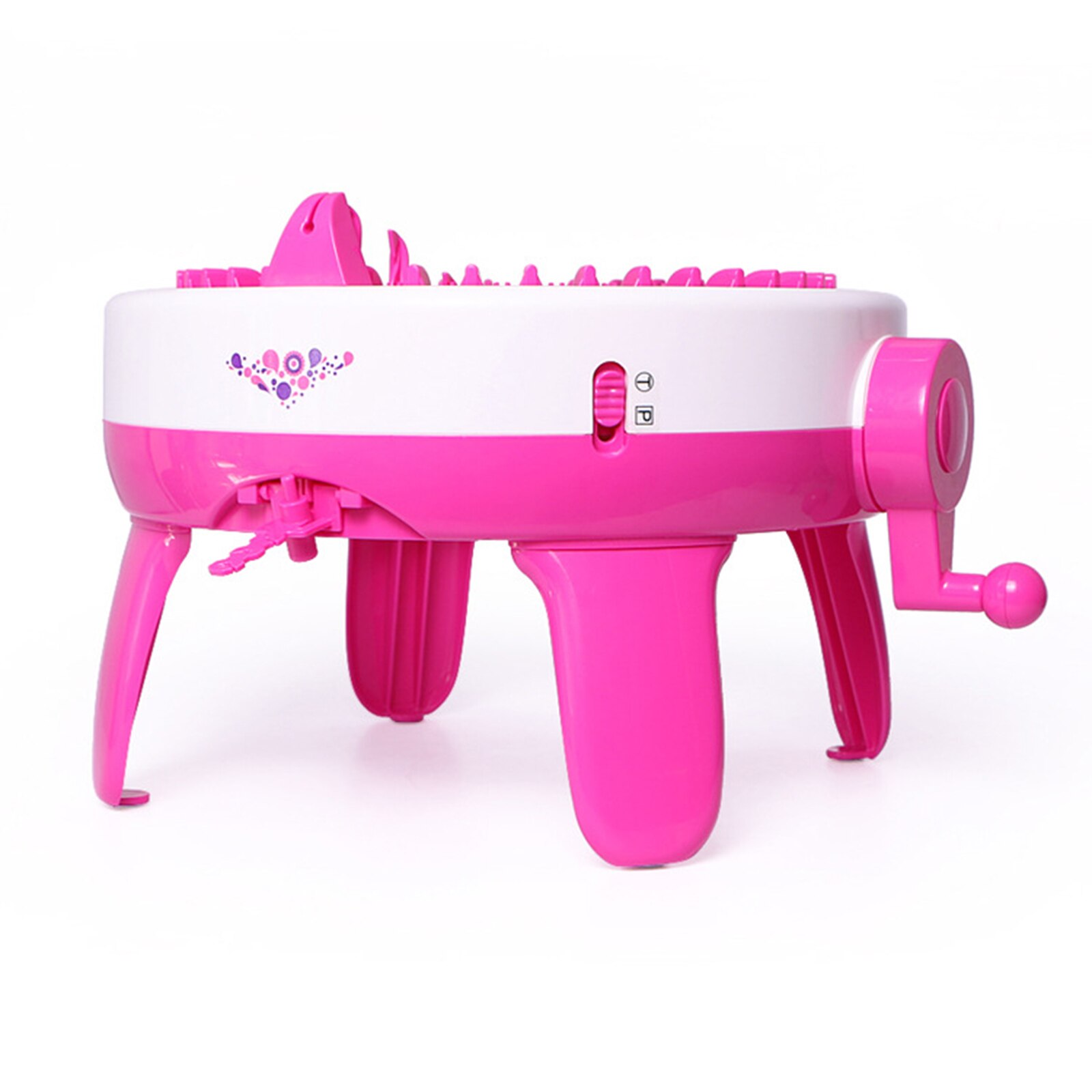 48 aghi macchina per maglieria in lana fatta a mano cilindro telaio in lana sciarpa lavorata a mano maglione cappello calzini bambini adulti artefatto pigro: 40-pin rose red