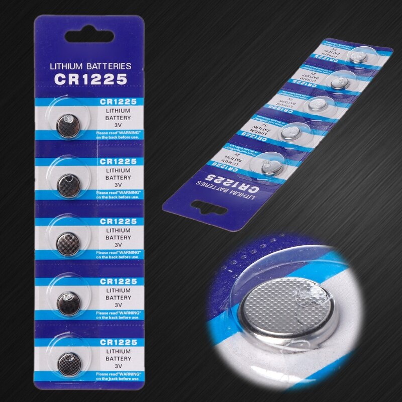 5PCS Lithium Battery CR1225 Electronic Coin Cell Button Batteries 3V LM1225 BR1225 KCR1225 CR 1225 Watch Car Key Toy Remote