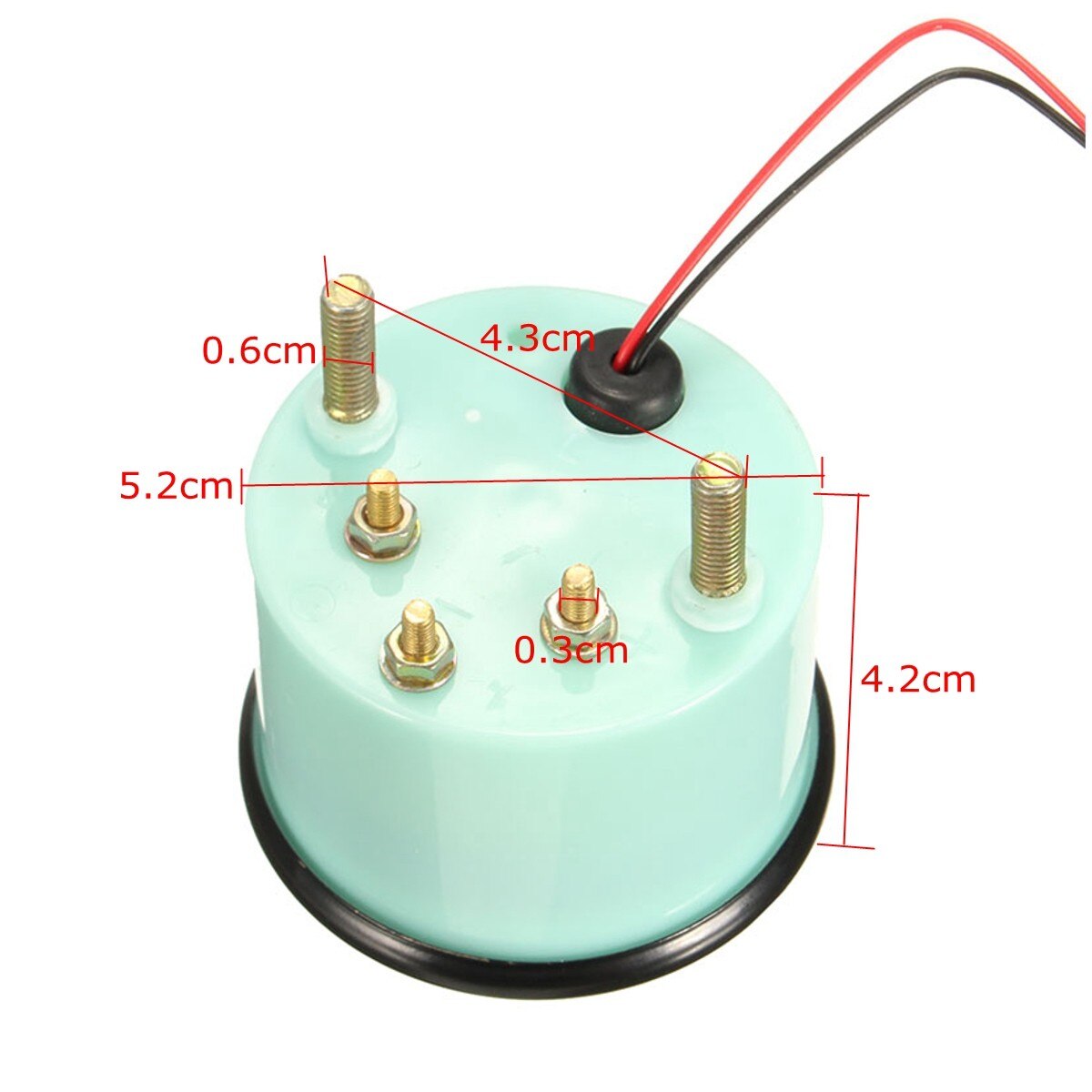 Universal 2 Inch 52mm Car Dual Analog Water Temperature Temp Gauge 40-120 C/100-250F White LED for 12 Volt System