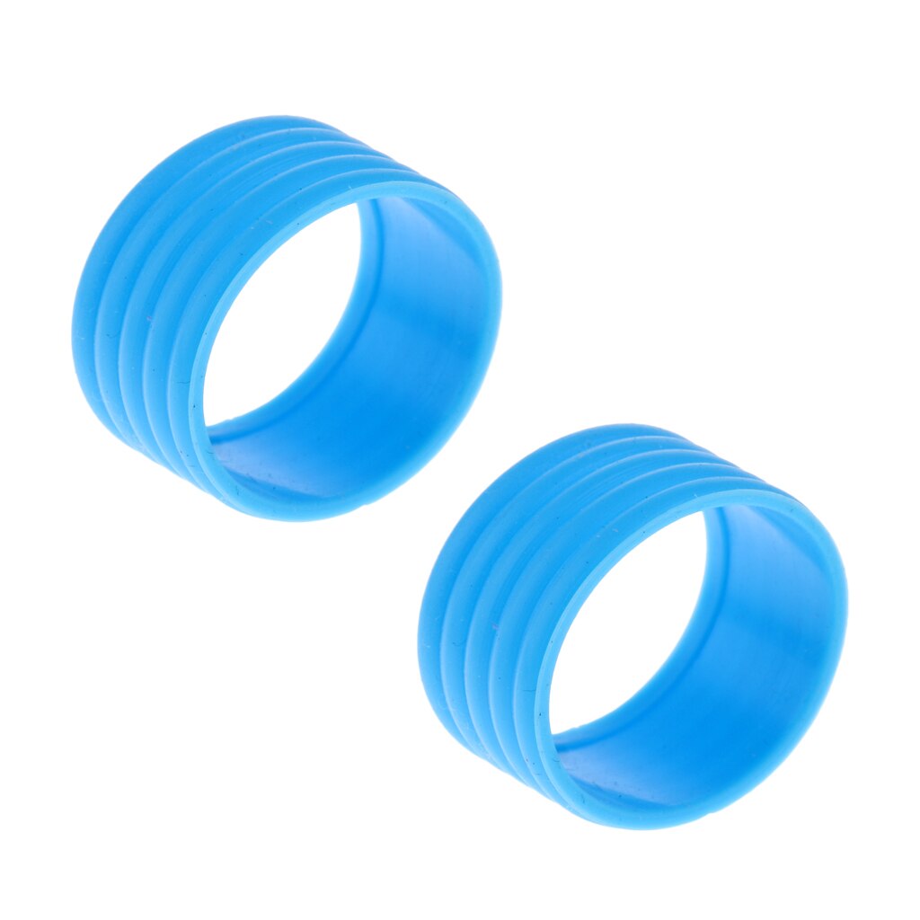 2 deler slitesterk badminton tennisracket grep silikonring beskytter overgrip racket sportstilbehør 5 fargealternativer: Blå