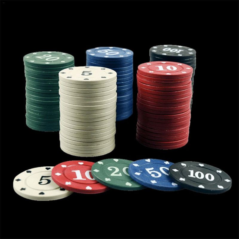 100 st runda plastmarker casino poker kortspel baccarat räknande tillbehör