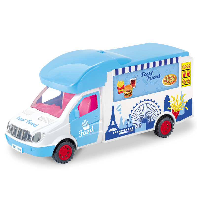 Girls' Birthday electric ice cream bar universal dining car toy Kit DIY Educational Children: Blue