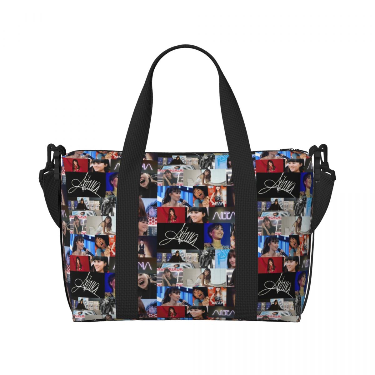 Brugerdefineret skønhed aitanas tote taske til kvinder stor kapacitet spansk sanger gym strand rejsetasker: Lyserød
