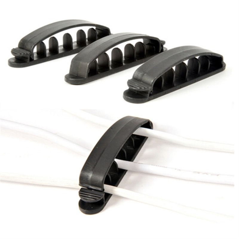 3 sztuk/zestaw drut linia Organizer robić kabli klipsy krawaty zapięcie robić przymocowania na kable uchwyt ambona odwróć linia ciągła oplot na kable zarządzanie