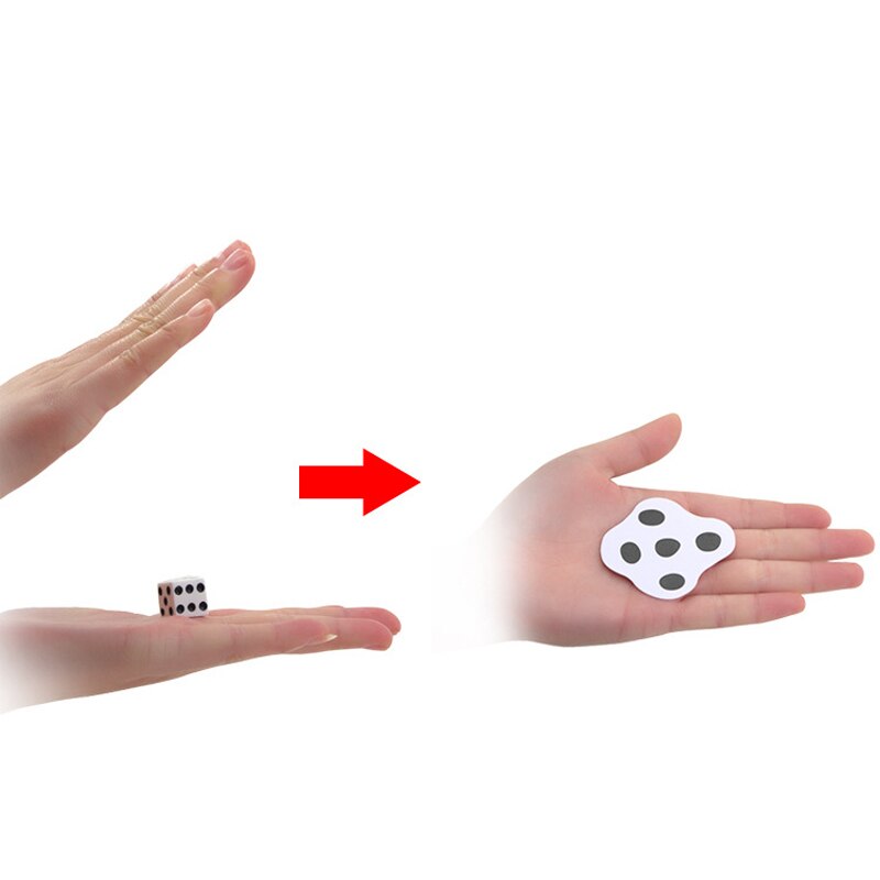 Newest Magic Tricks Flat Dice Easy Magic Close-up Dice Magic Trick Easy To Learn Mini Toys fun Toy for Children