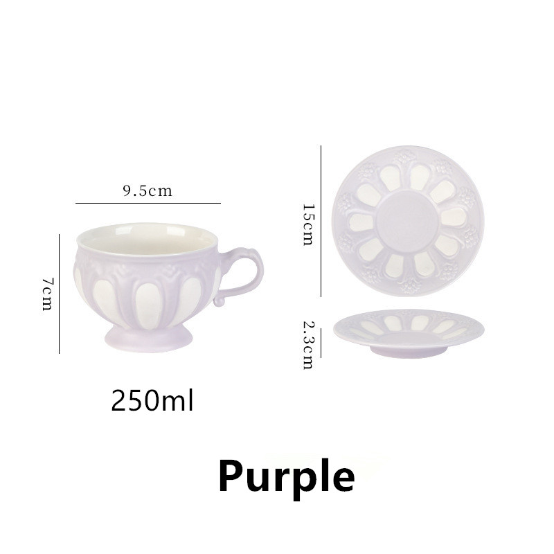 European Porcelain Tea Cup and Saucer Set Teapot English Afternoon Teacup High-Grade Coffee Pot Pretty Coffee Cup Mug Party Cafe: 1Cup1Saucer B