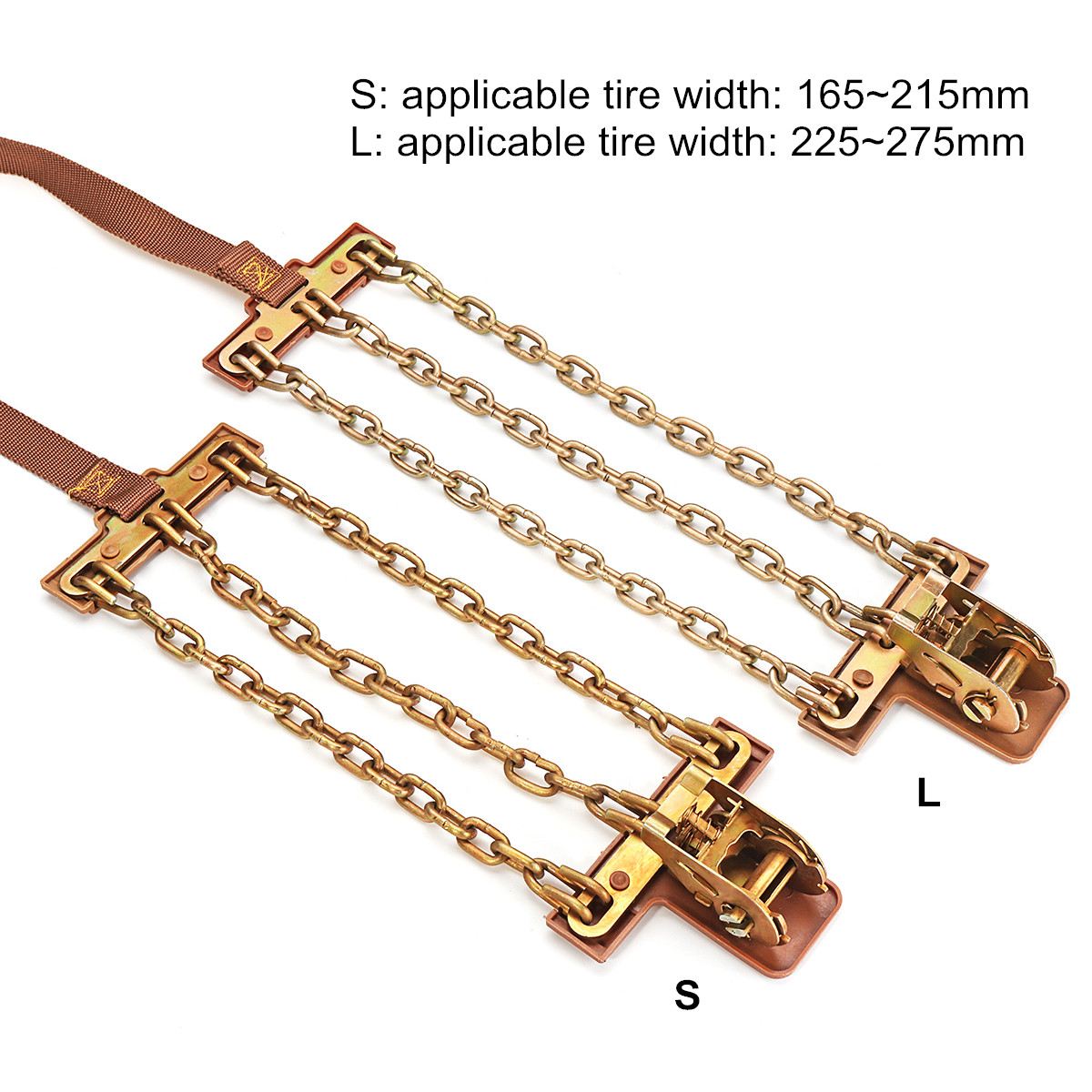 Universal Snow Ice Chains Anti-skid Chain Wear-resistant Steel Three-Chains-Balance Car Snow Chain For Snow/Mud Road