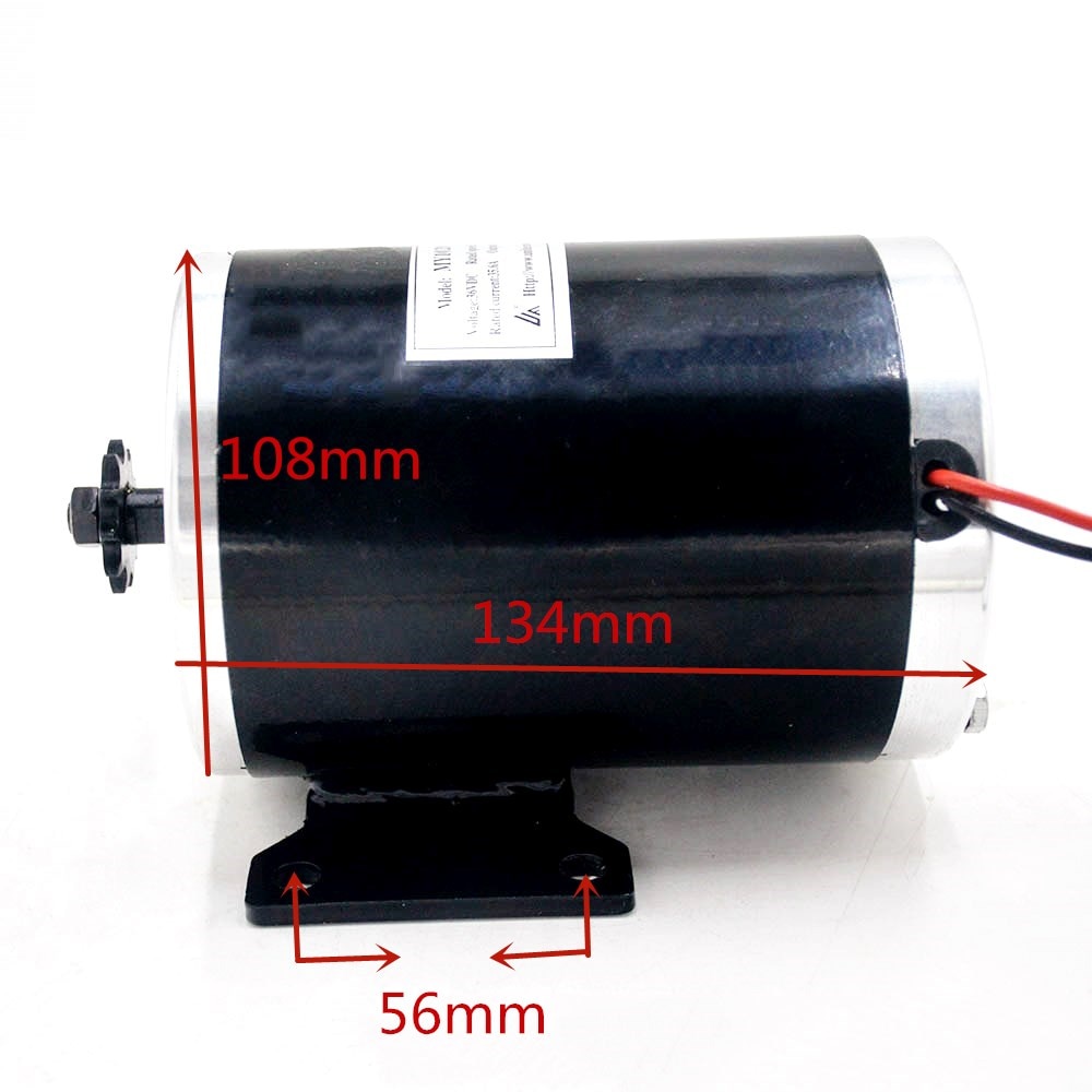 Moteur à balais électrique 36V/48V 1000W MY1020 pour e-scooter/e-bike/scooter électrique/Tricycle