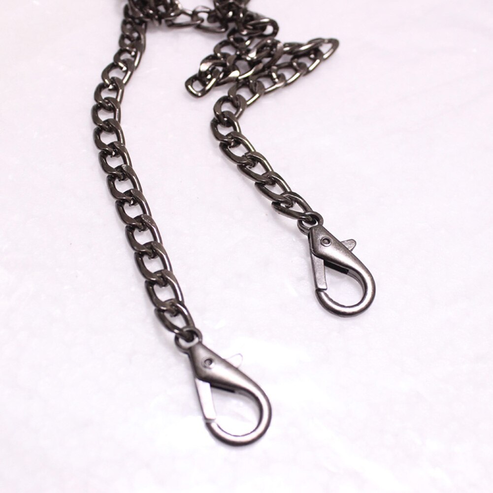 120cm Handbag Metal Chains For Bag DIY Purse Chain With Buckles Shoulder Bags straps for bags Handbag Handles bag strap: Black