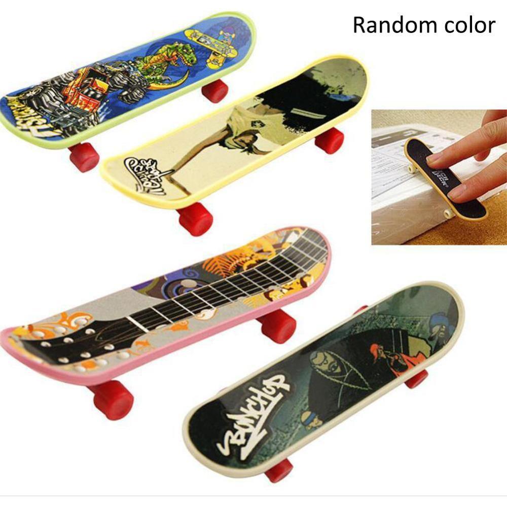 Houten Toets Skateboard Met Doos Kinderen Dek Sport Game Maple Vinger Speelgoed Voor Volwassenen Kinderen Kleuren Willekeurige