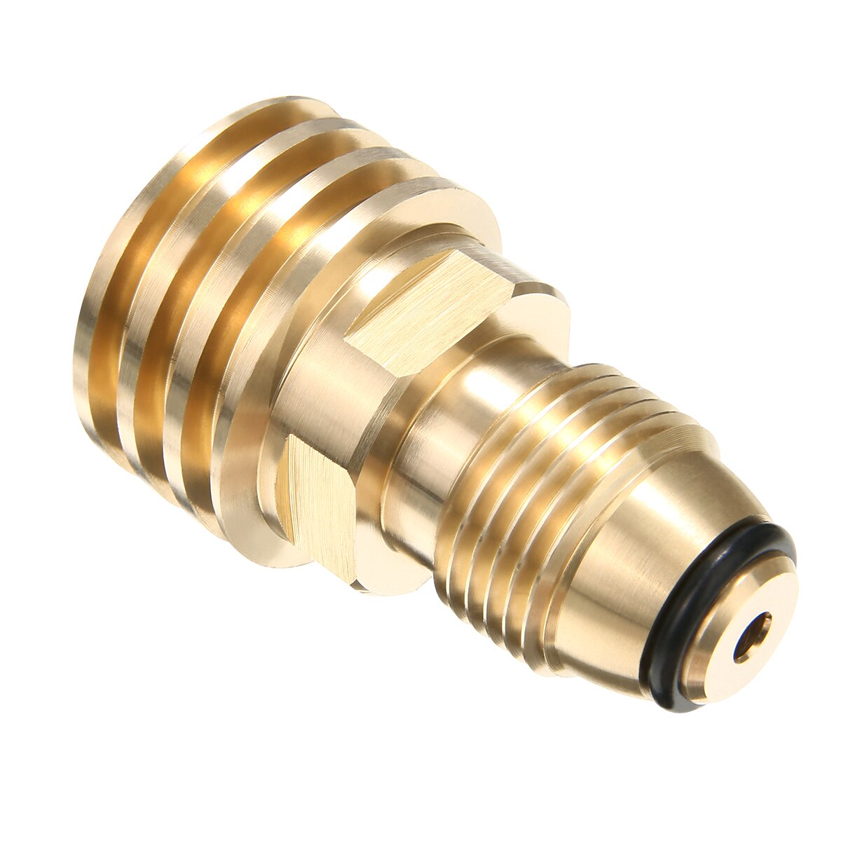 1pc Propane Gas Adapter Converts POL LP Tank Service Valve to QCC1/Type1 Outlet Brass Adapter