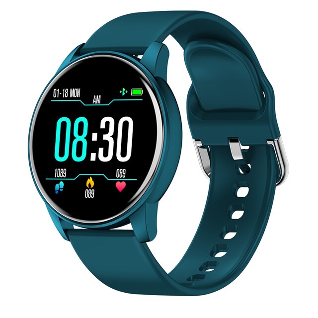 ZL01 Clever Uhr Männer Nachricht Erinnerung Sport Smartwatch Frauen Schlaf Herz Bewertung Monitor Uhren Für IOS Android Xiaomi: Blau