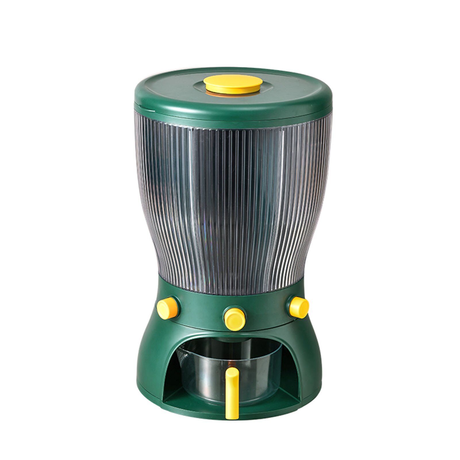 Rotating Food Storage Box Moisture Insect Proof Grain Organizer Multi-Function Kitchen Tools Container Desktop Case: Green