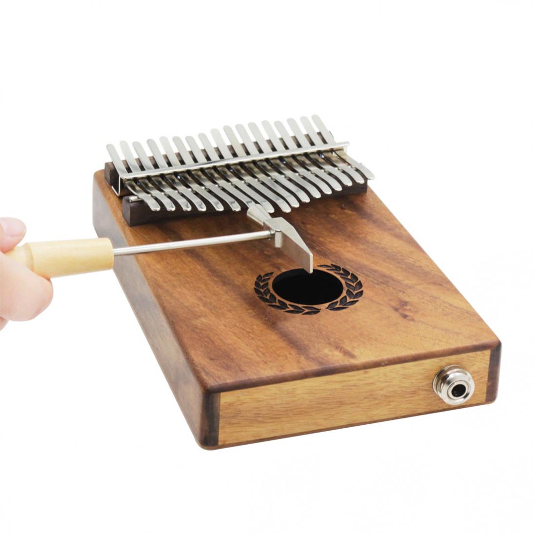 Draagbare Houten Handvat Metalen Duim Piano Tuning Hammer Voor 10 15 17 Toetsen Thumb Piano Kalimba