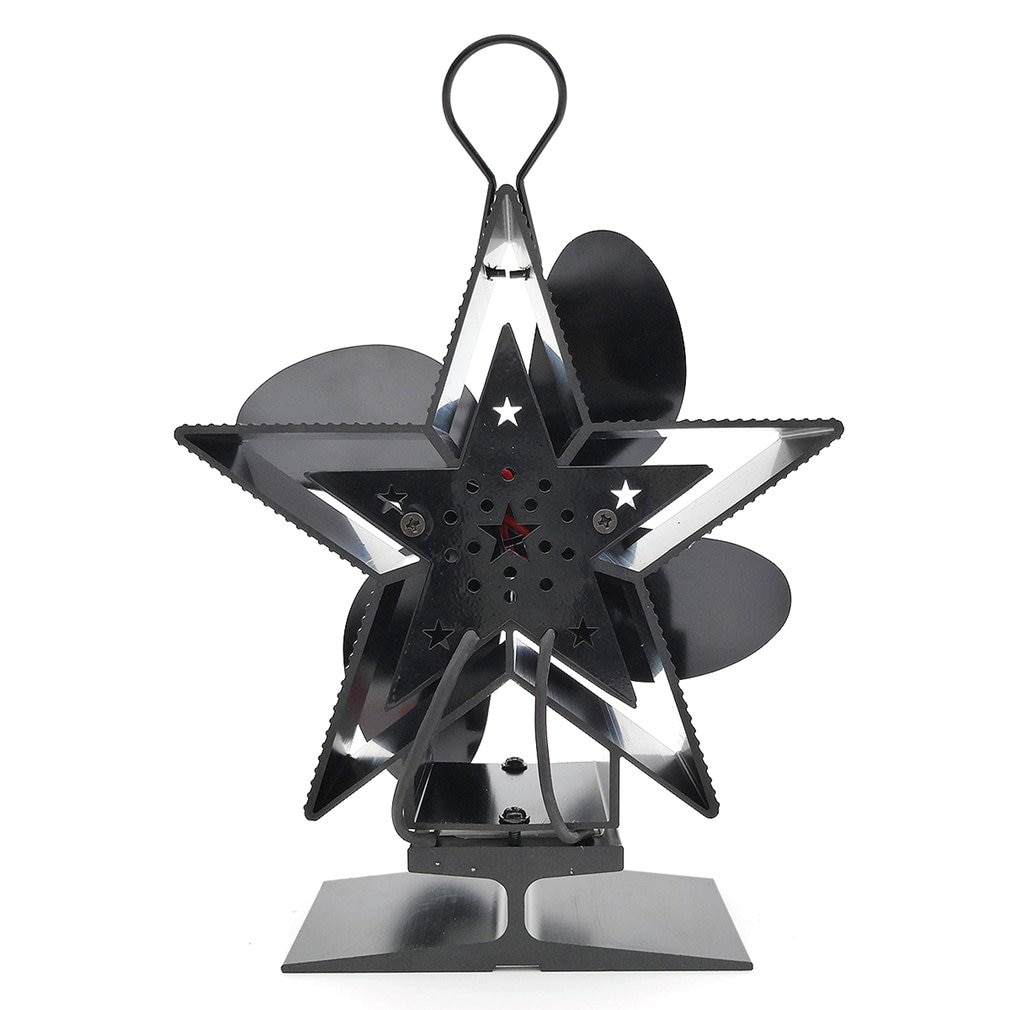 Thermal Power Fireplace Fan Heat Powered Wood Stove Fan Log Wood Burner Ecofan Four-leaf Fans Efficient Heat Distribution