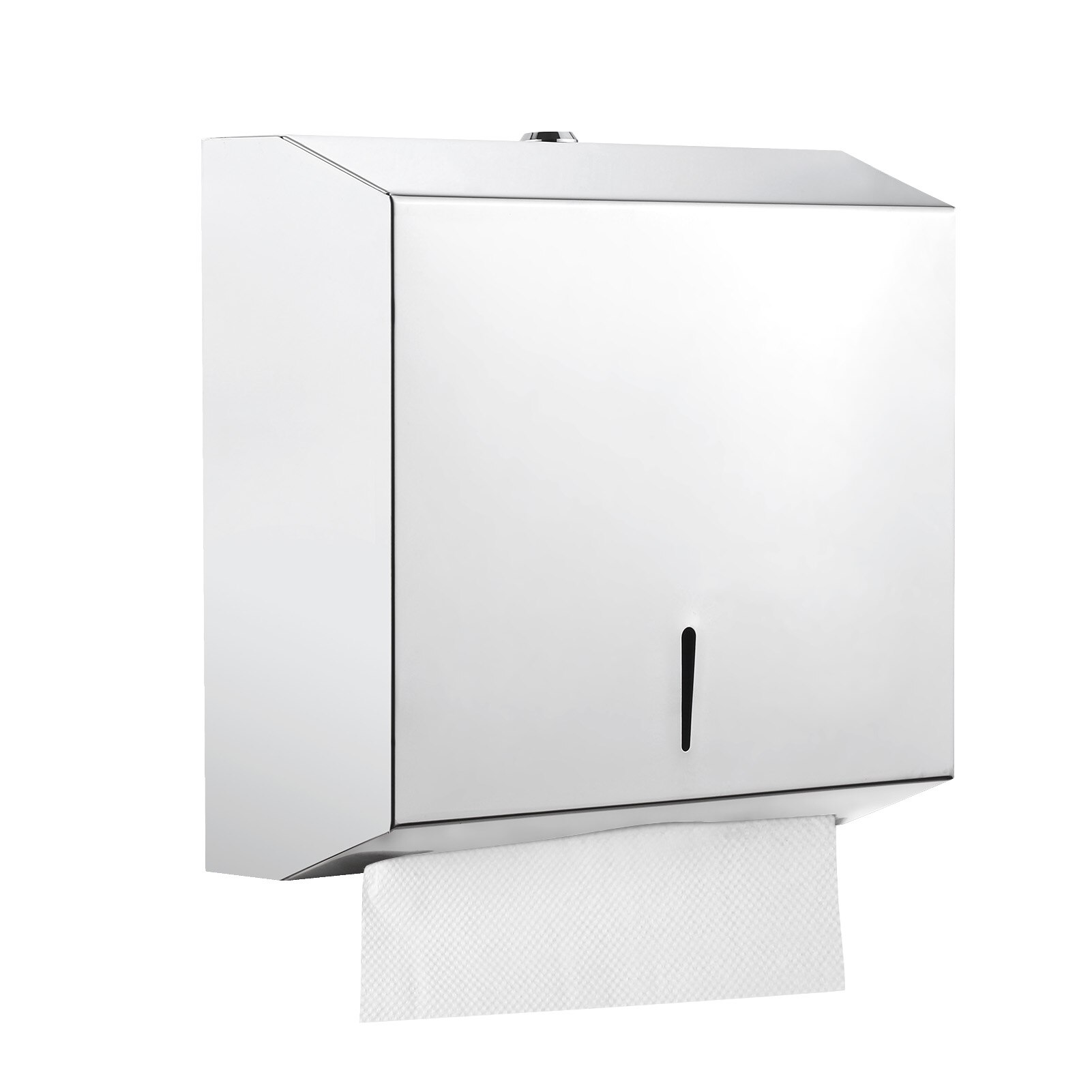 Wall Mounted Bathroom Tissue Dispenser Stainless Steel Tissue Box Holder for Multifold Paper Towels with Safety Lock for Toilet: G