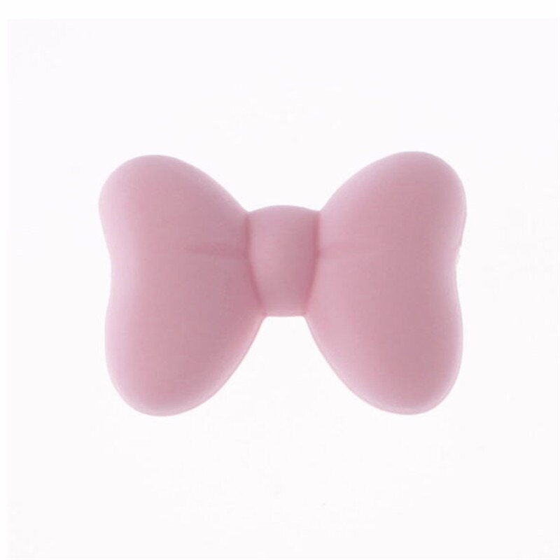 Anneau de dentition en Silicone à nœuds | Perles pour bébé, bricolage, perle d'infirmière, bijoux Chewable Silicone bébé, perles de dentition: 186Light pink