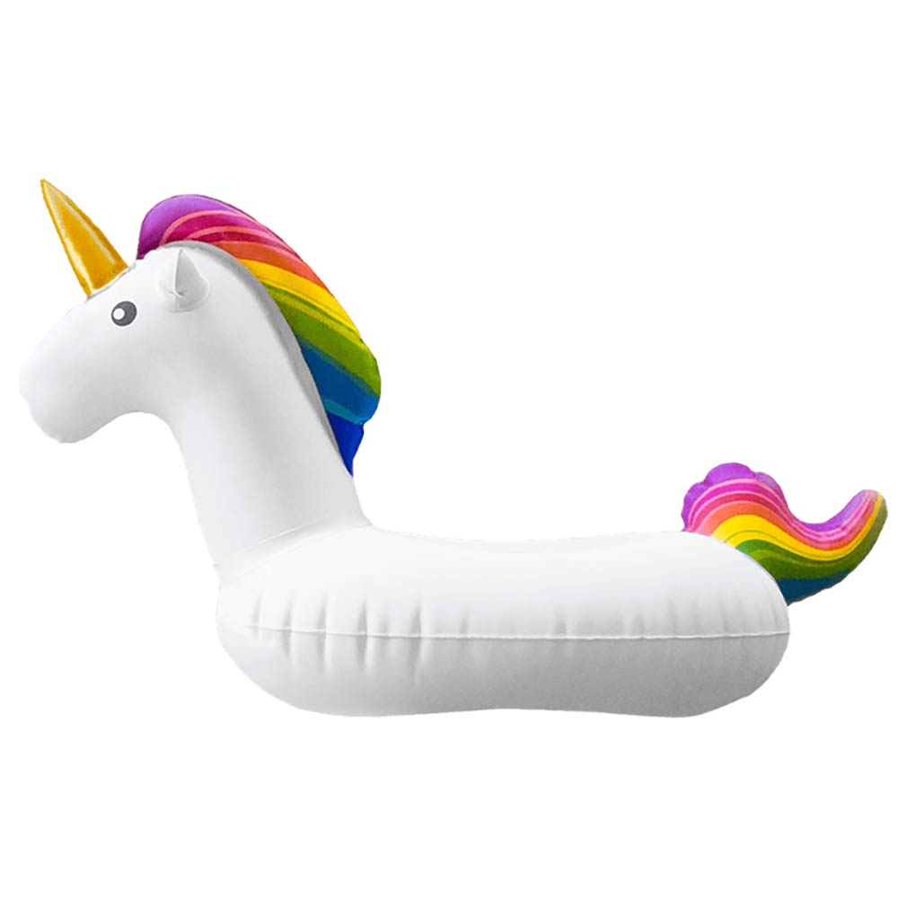 Portavasos inflable con forma de flamenco y unicornio para natación, soporte para bebidas, Flotador para piscina, juguete de baño, decoración para , posavasos para Bar: unicorn one