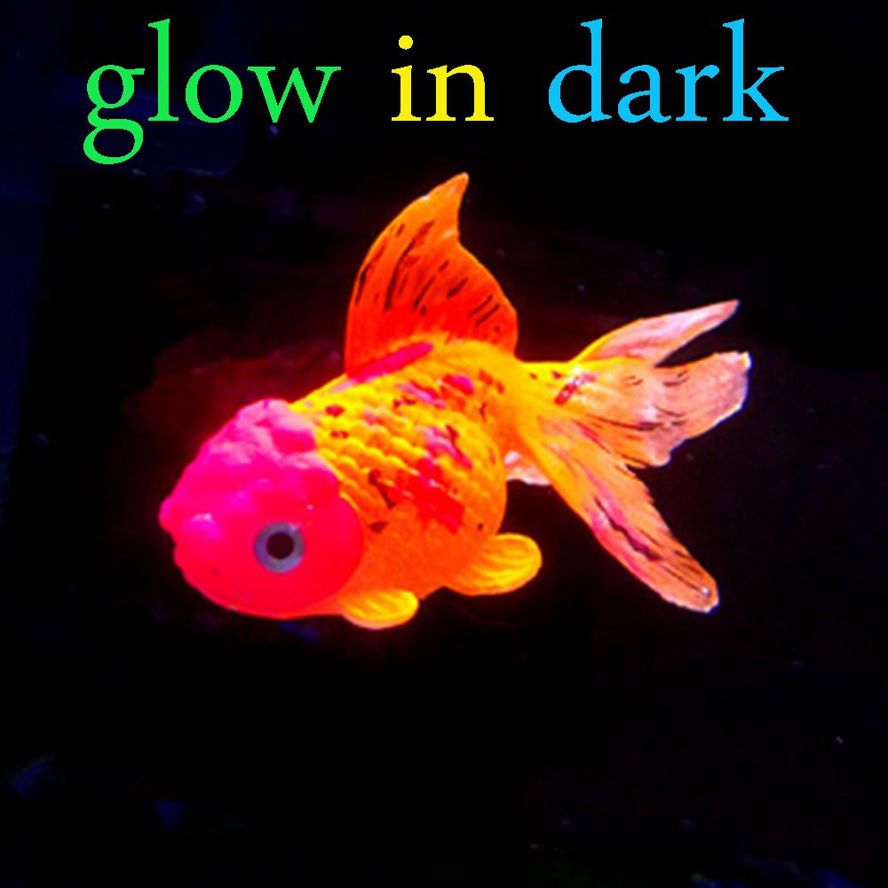 Glow In The Dark Artificial Aquarium Gold Fish Ornament Fish Tank Jellyfish Decor Aquarium decoration