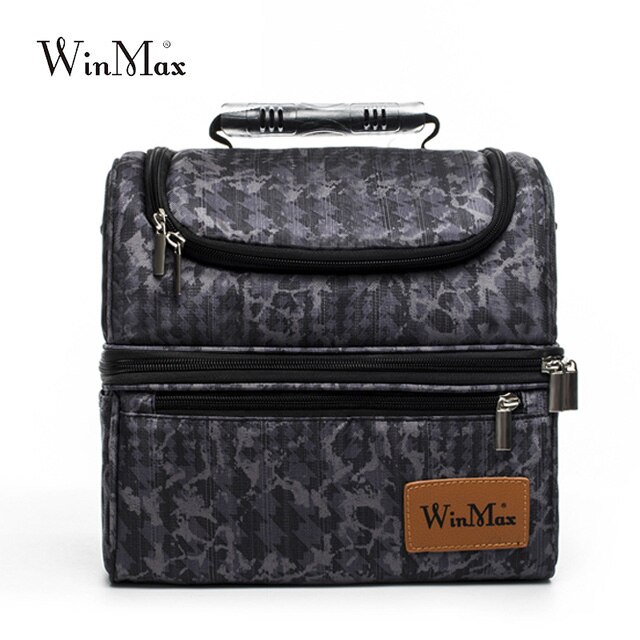 Lonchera térmica Winmax con aislamiento de aluminio, bolsa de nailon impermeable para Picnic, fruta, bolso grande, bolsa de nevera familiar: XWI3-005