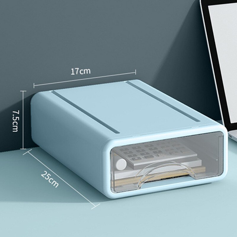 Desktop Drawer Organizer Storage Box Mini Cosmetic Makeup Organizing Container Plastic Jewelry Storage Case Sundries Organizer: Blue