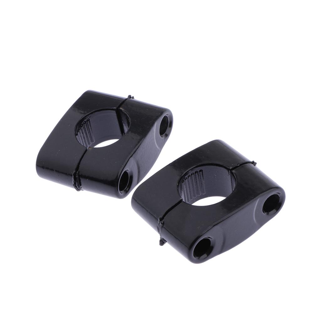 1 2mm Motorcycle Handlebar , Black Round Riser Inserts Motorcycle Bar Mount Clamps for Motorcycles ATV , Bike