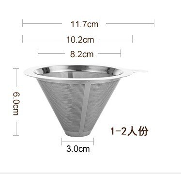 Pour Over Coffee Dripper Stainless Steel Coffee Filter Removable Dripper With Stand Reusable Cone Dripper Coffee Dolce Gusto: C 1-2cup