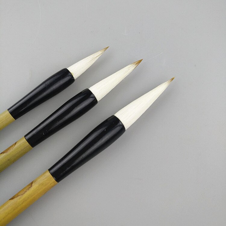 Pinceau sumi-e de calligraphie chinoise, 3 pièces, Jian Hao, pinceau de peinture chinoise, stylo de pratique d&#39;encre, Tinta, débutant en calligraphie chinoise