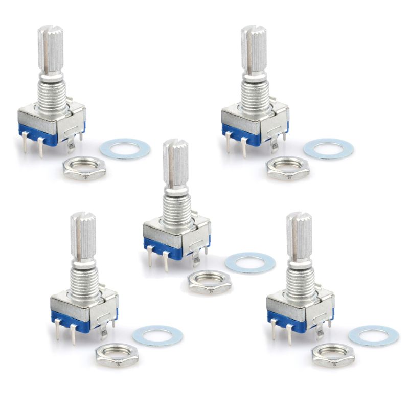 5pcs/set 15/20mm Digital Potentiometer Plum Handle EC11 Rotary Encoder Coding Switch with 5 Pin for DVD Player Monitor: 20MM