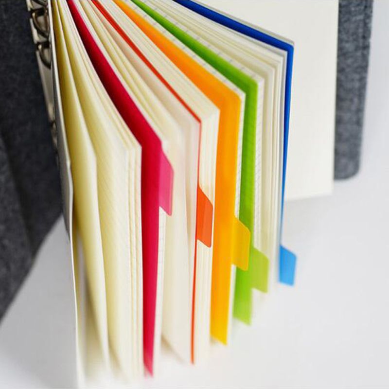 1 zestaw A5 A6 luźny segregator indeks separator PP kolorowe 6 otwór strona dzielniki