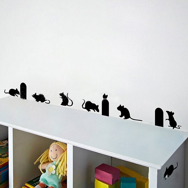 Funny Mouse Hole Wall Stickers Rat Hole Cartoon Wall Stickers Bedroom Living Room Mice On Stage Wall Decals