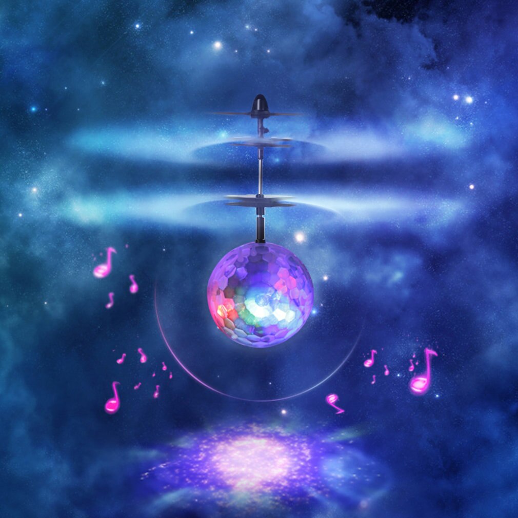 Induction Flying Ball RC infrared Induction Helicopter Ball Built-in Music Shinning LED Lighting for Kids Easy to Play