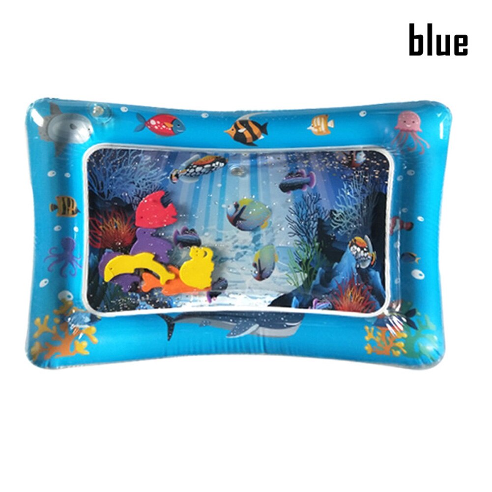 1 Uds. Colchoneta de agua inflable para niños y bebés, colchoneta acolchada para juegos, juguetes para educación temprana YH-17: Azul