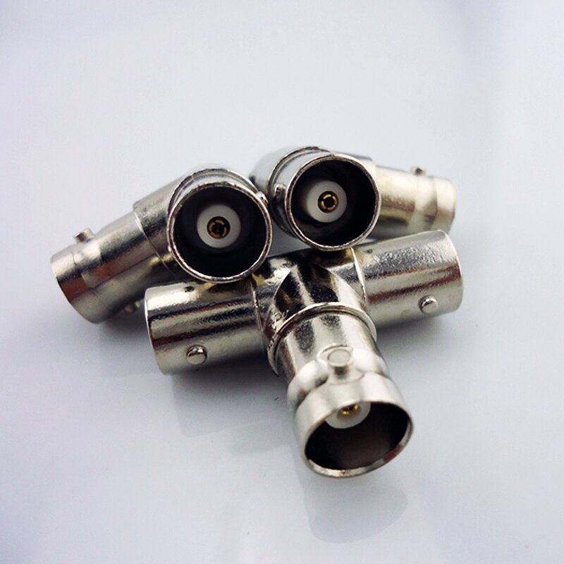 100PCS/Lot SMTSEC CCTV Products Accessories 3 Female BNC Connector Coaxial adapter Cabling For CCTV Camera System BNC-107