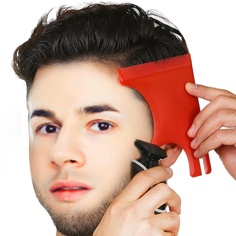 Baard Styling Sjabloon Tools Voor Mannen Scheren Vormgeven Template Baard Stijl Kam Baard Shaping Tool Haar Knippen Grooming Kit