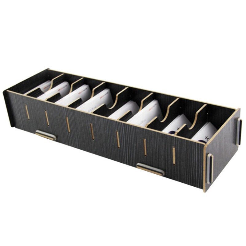 -Bureau Kaart Sorteren Rack Creatieve Houten Visitekaartje Doos Grote Capaciteit Sorteren Map Opslag Base