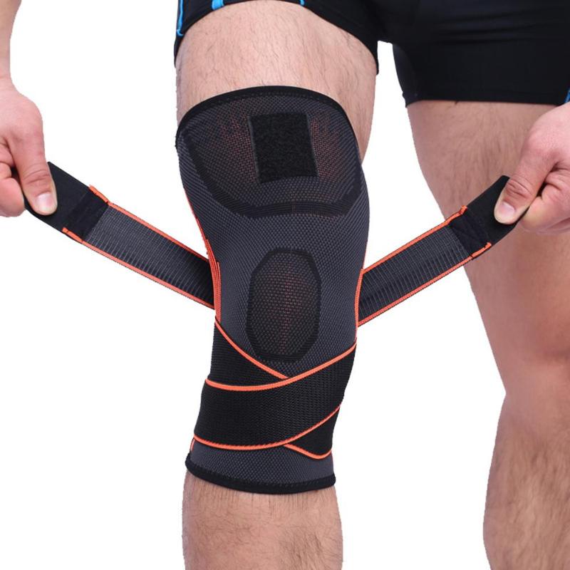 1PC 3D Weaving Pressurization Safety Knee Pads Brace Hiking Cycling Knee Support Protective Sports Knee Pad