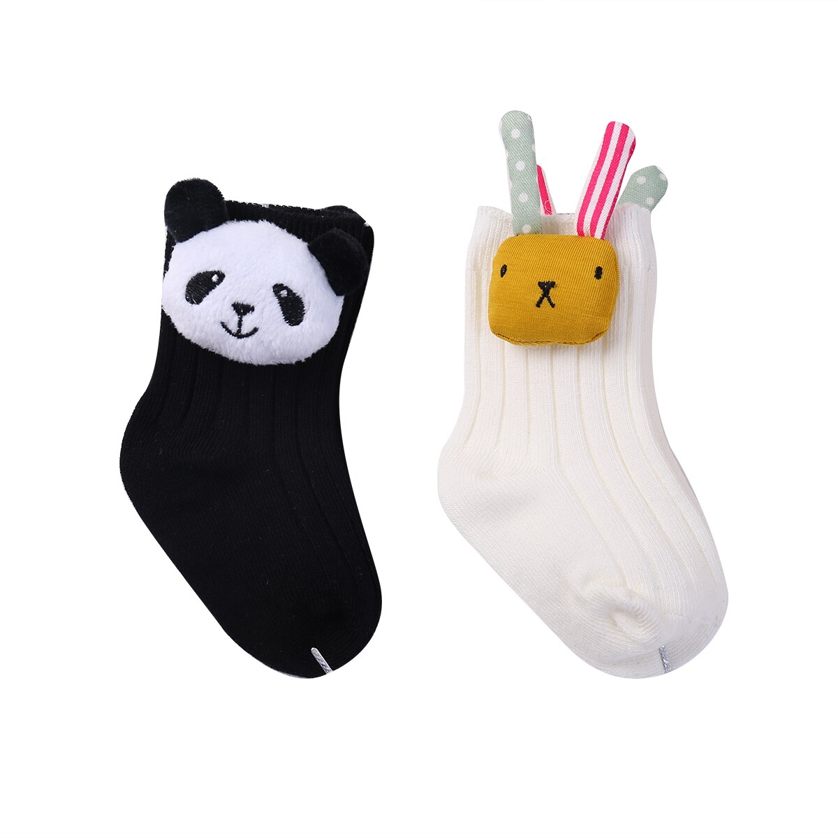 2 Paare Art Baby Kleinkind Junge Mädchen Socken Herbst Winter Weiche Baumwolle Nette Watm Socken 3D Ebene Blumen Socken 0 ~ 5Y: Weiß / S