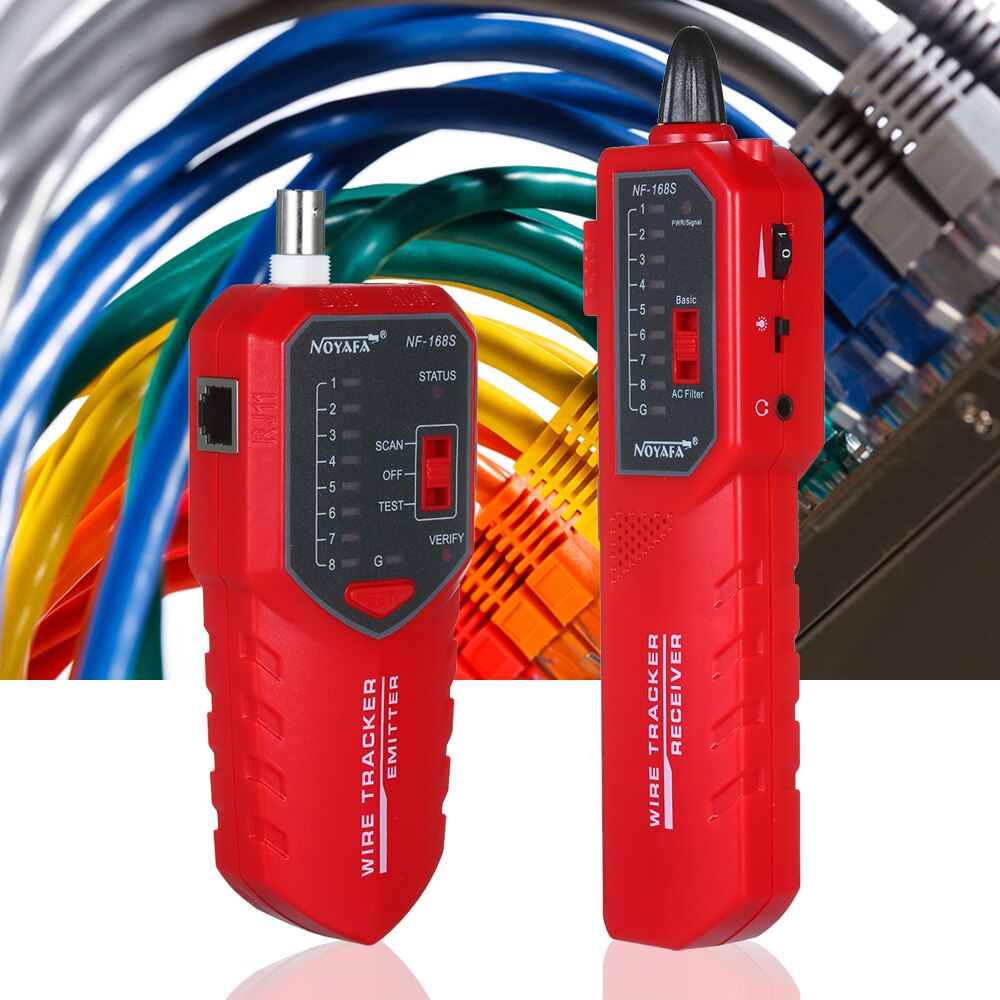 Wire Tracer Telephone Line Finder Network Ethernet Cable Tester and Mapper for RJ11/RJ45/Cat 5/Cat 6/BNC Cable PoE Switch