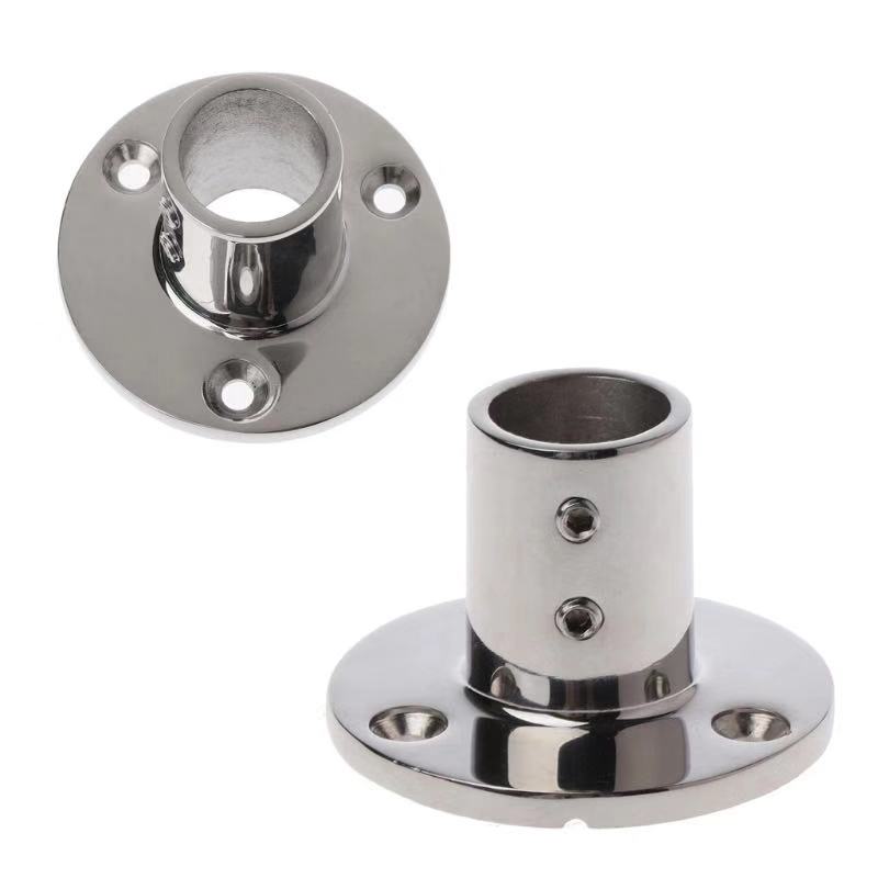 Stainless Steel Boat Hand Rail Fitting 90 Degree Round Base