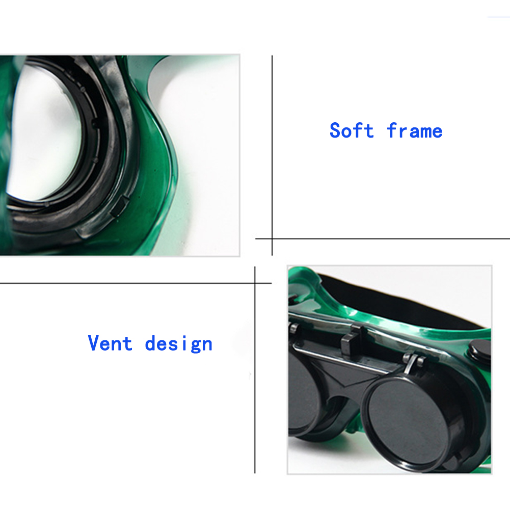 Lunettes de Protection des yeux, cadre souple, verres de sécurité, coupe rabattable, Durable, deux couches de soudure, brasage industriel