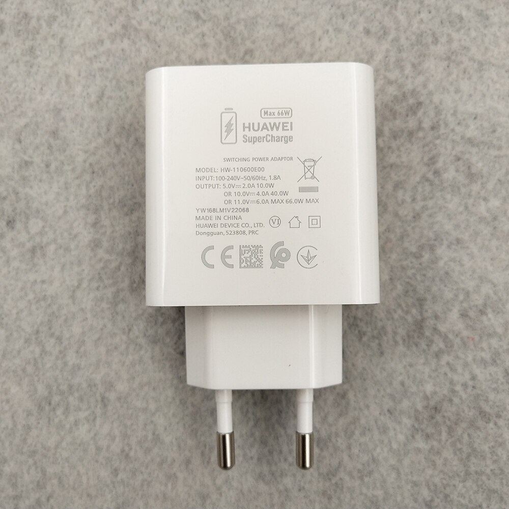 HUAWEI-cargador Original Nova 8 9 Pro, adaptador de carga rápida de 66W para la UE/EE. UU., Cable USB 6A tipo C para P50 Mate 40 Pro +