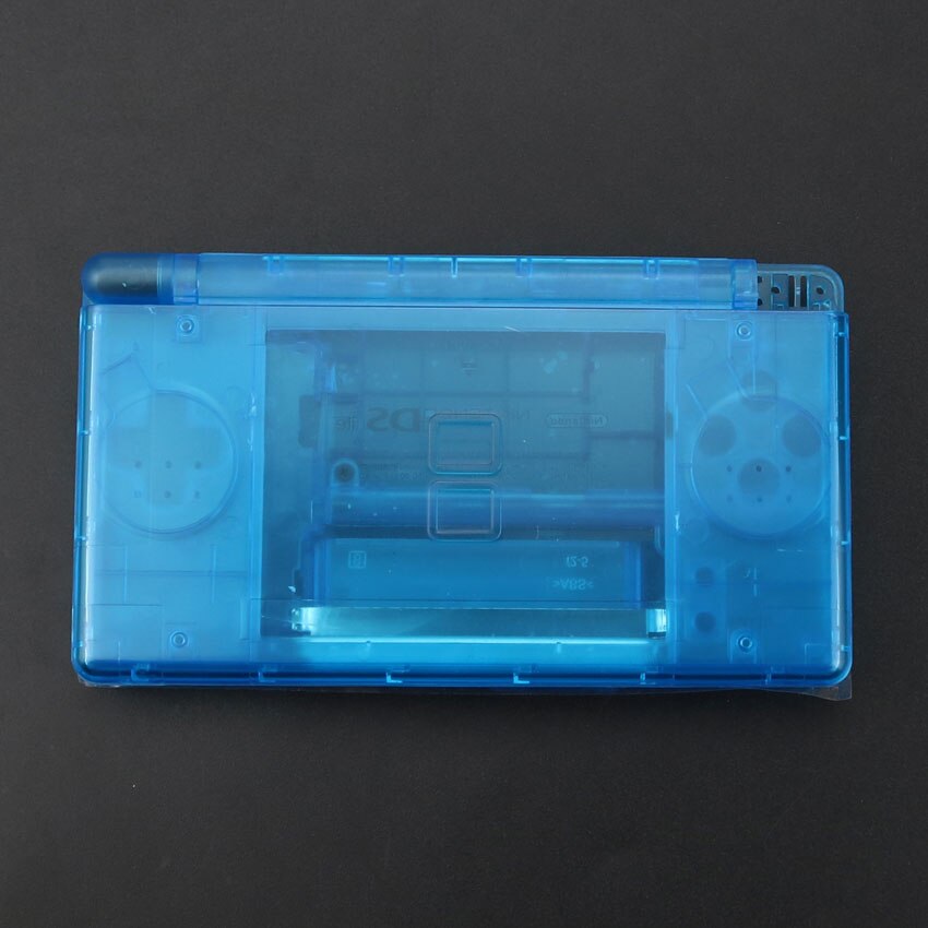 YuXi Full Housing Shell Case Kit Replacement Parts Game Protective Case For Nintend DS Lite For NDSL: Clear Blue