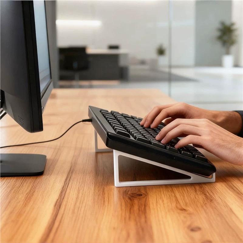 1 Pair Keyboard Risers for Computer Adjustable NonSlip Stand Ergonomic Office Desk Accessories for Typing Comfort