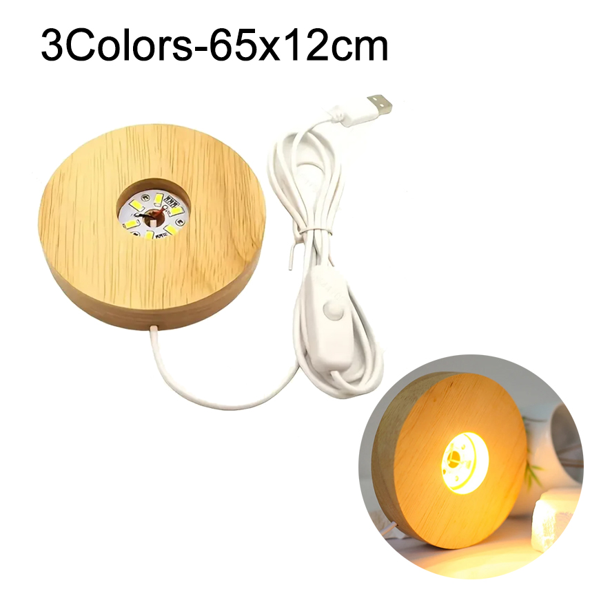 Rechteckiger LED-Sockel aus massivem Holz, leuchtende Basis für Harz, Buchstaben, Lampe, Glas, Harz, Kunst, Holz, Licht, Anzeige-Basis, Heimdekoration: Grün / B15